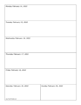 02/14/2022 Weekly Calendar-portrait Calendar
