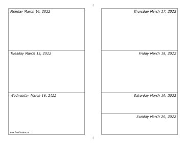 03/14/2022 Weekly Calendar-landscape Calendar