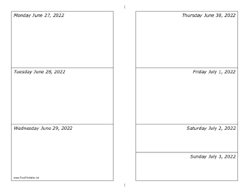 06/27/2022 Weekly Calendar-landscape Calendar