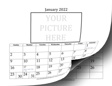 2022 Picture 3x5 Calendar