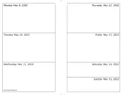 05/09/2022 Weekly Calendar-landscape calendar