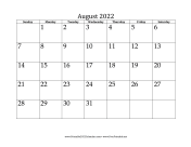 August 2022 Calendar calendar
