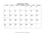 September 2022 Calendar calendar