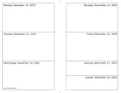 12/12/2022 Weekly Calendar-landscape calendar