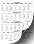 2022 Calendar Four Months Per Page calendar