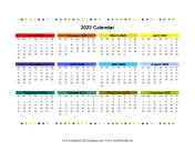 2022 Colorful Calendar calendar