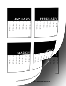 2022 Vertical Scrapbook Calendar Cards calendar